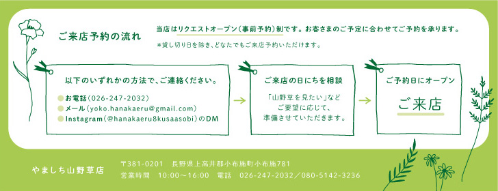 ご来店予約の流れ